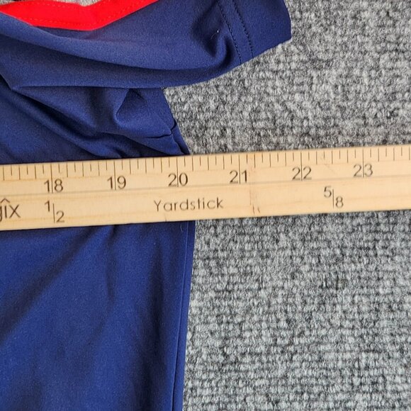 Adidas USA Men Small Stretchy Short Sleeve Blue Red Gray Polo Shirt Adult Sports - Picture 12 of 14